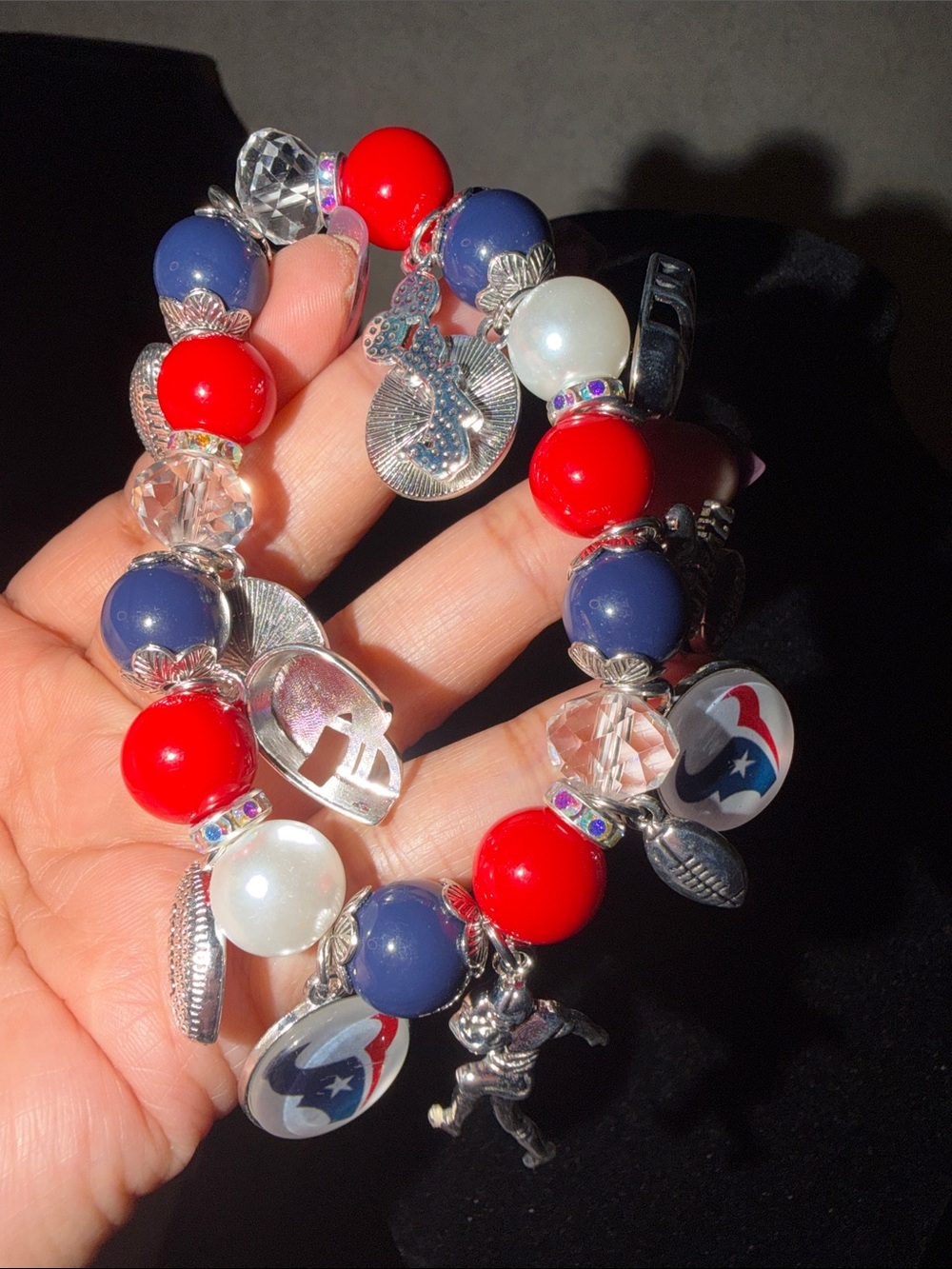Red, Blue & White Charm Bracelet - Women Jewelry